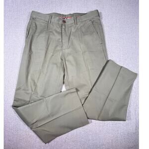 Tommy Bahama Men 34x30 Tan Flat Front Relax Fit Chino Dress Casual Pants Resort